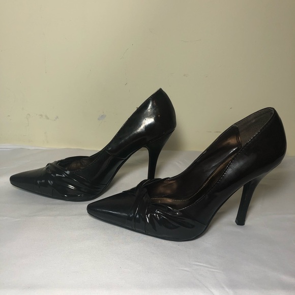 Paprika Chocolate Brown Pointed-Toe Patent leather Women's Pumps - Picture 2 of 5